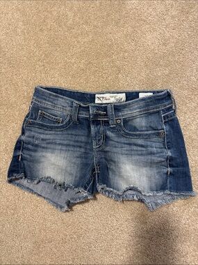 Women’s Dark Blue Denim Cutoff Shorts
